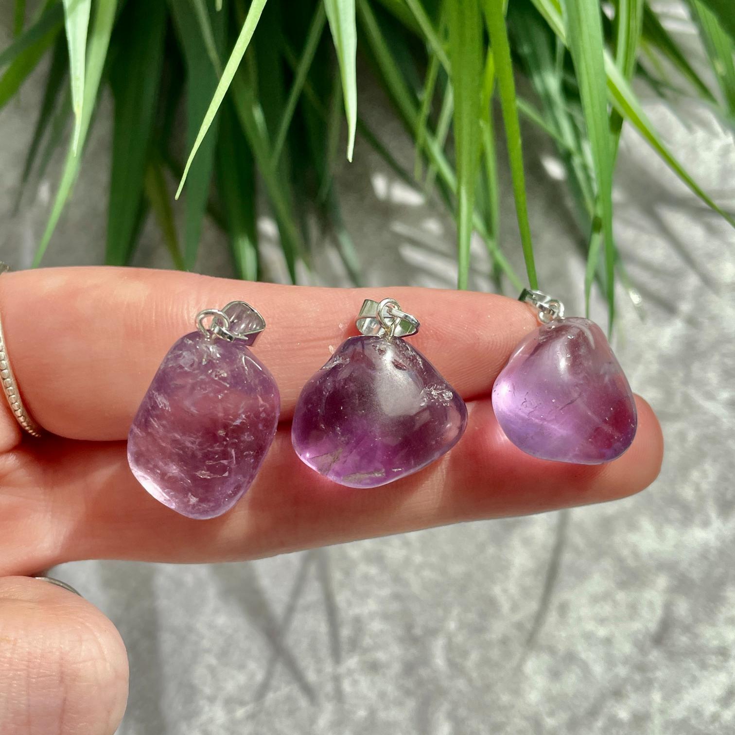 Tumbled Mini Pendant - Amethyst Tumbled Mini Pendant - Amethyst